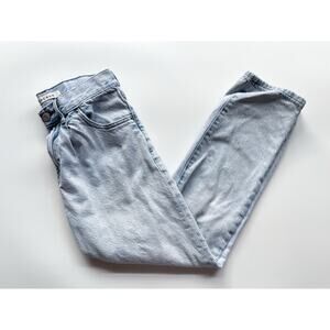 Pacsun Light Wash Pleated Jeans Straight Leg Size 28